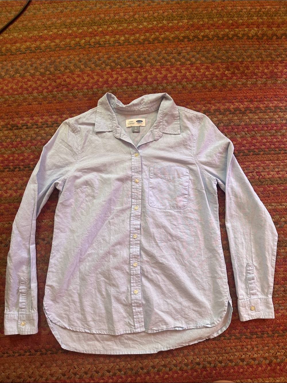 OLD NAVY Light Blue Button-Up Shirt - Classic Oxford